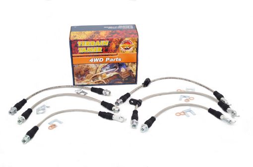 Braided Brake HOSE KIT SUIT Raised Suspension – Toyota Land Cruiser 200 Series