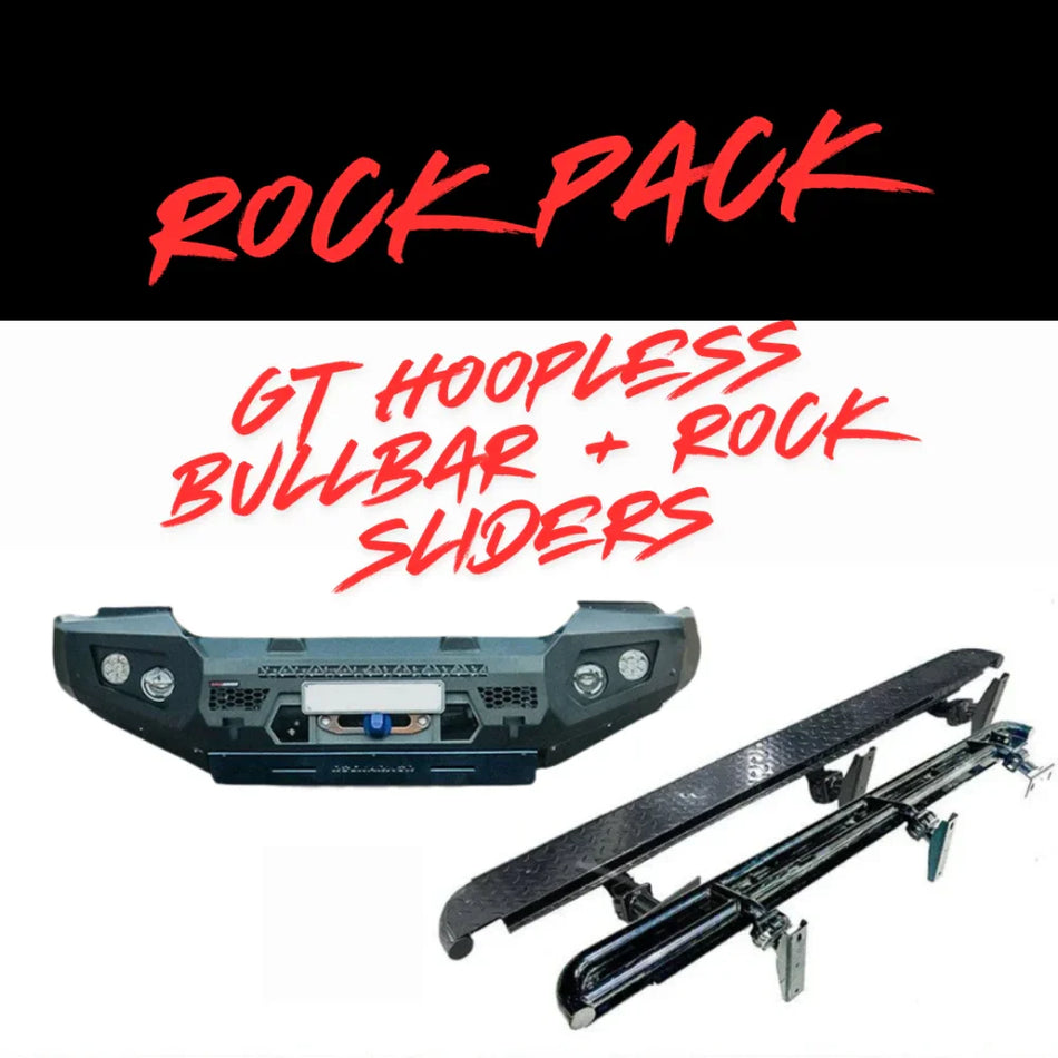 Rockarmor Rock Pack — Toyota 78 Troopy 2007-2023 | GT Hoopless Bullbar + Rock Sliders