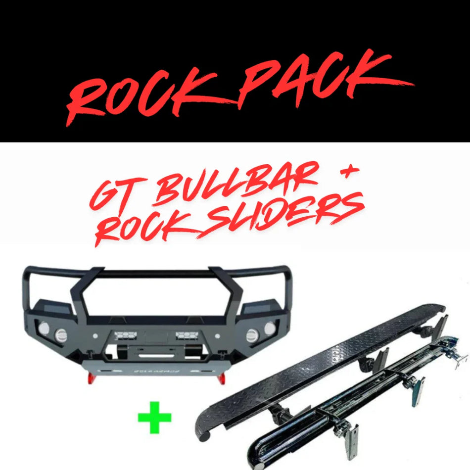Rockarmor Rock Pack — Toyota Land Cruiser 76 78 79 2007-11/2023 | GT Hoop Bullbar + Rock Sliders